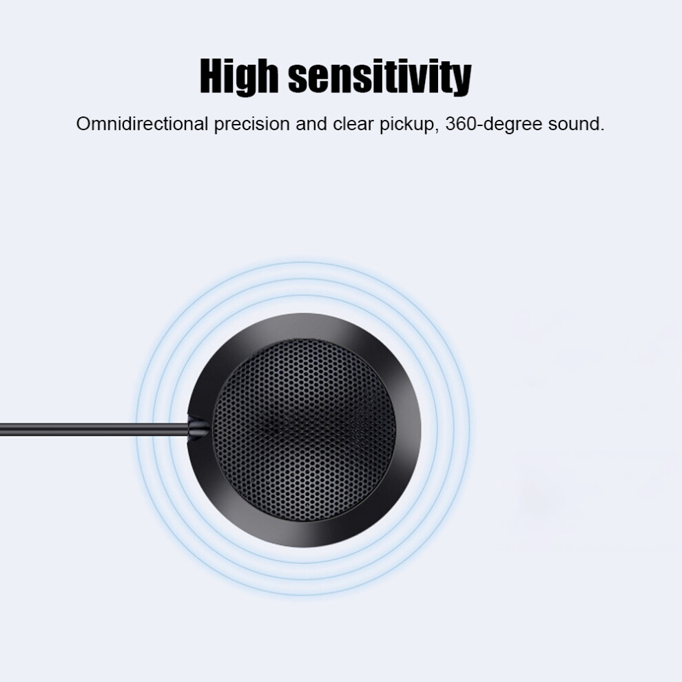 Usb Omnidirectional Pickup 360-Degree Sound Metal Mesh Cover Microphone For Desktop Meetings 5041323947394