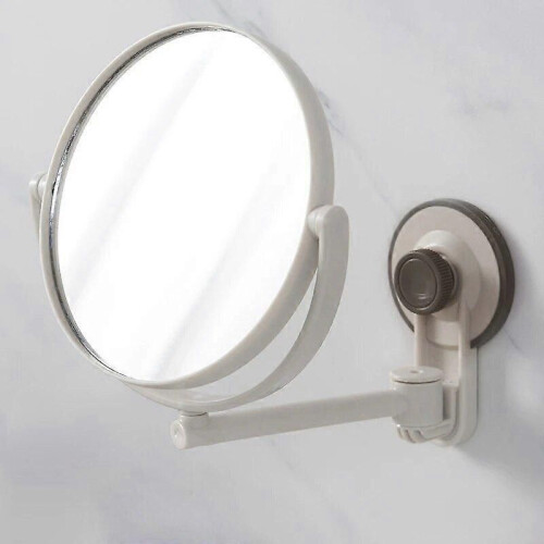 AD-Bath Mirror Cosmetic Mirror 1X/3X Magnification Suction Cup Adjustable Makeup Mirror Double-Sided