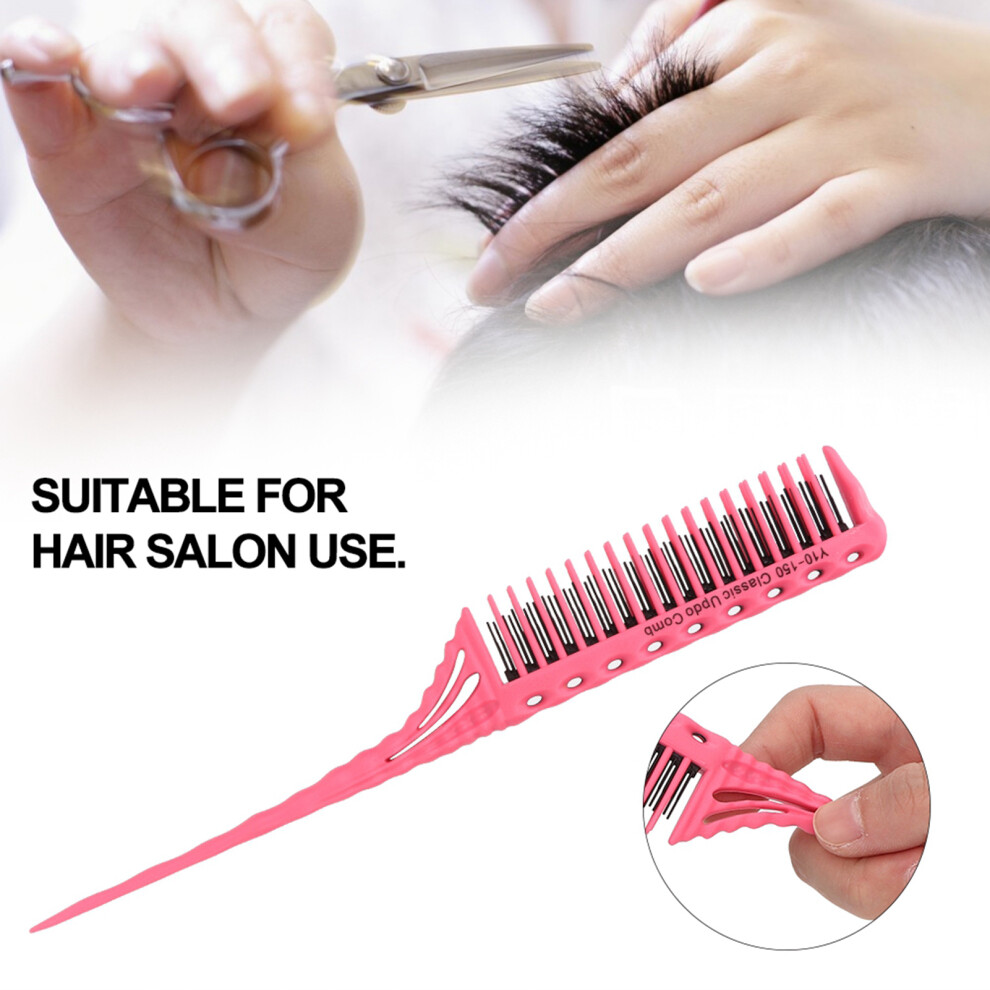 Unisex Pink Hair Care Hair Styling Modeling Comb Lightweight Hair Salon Supplies Comb (Pink)