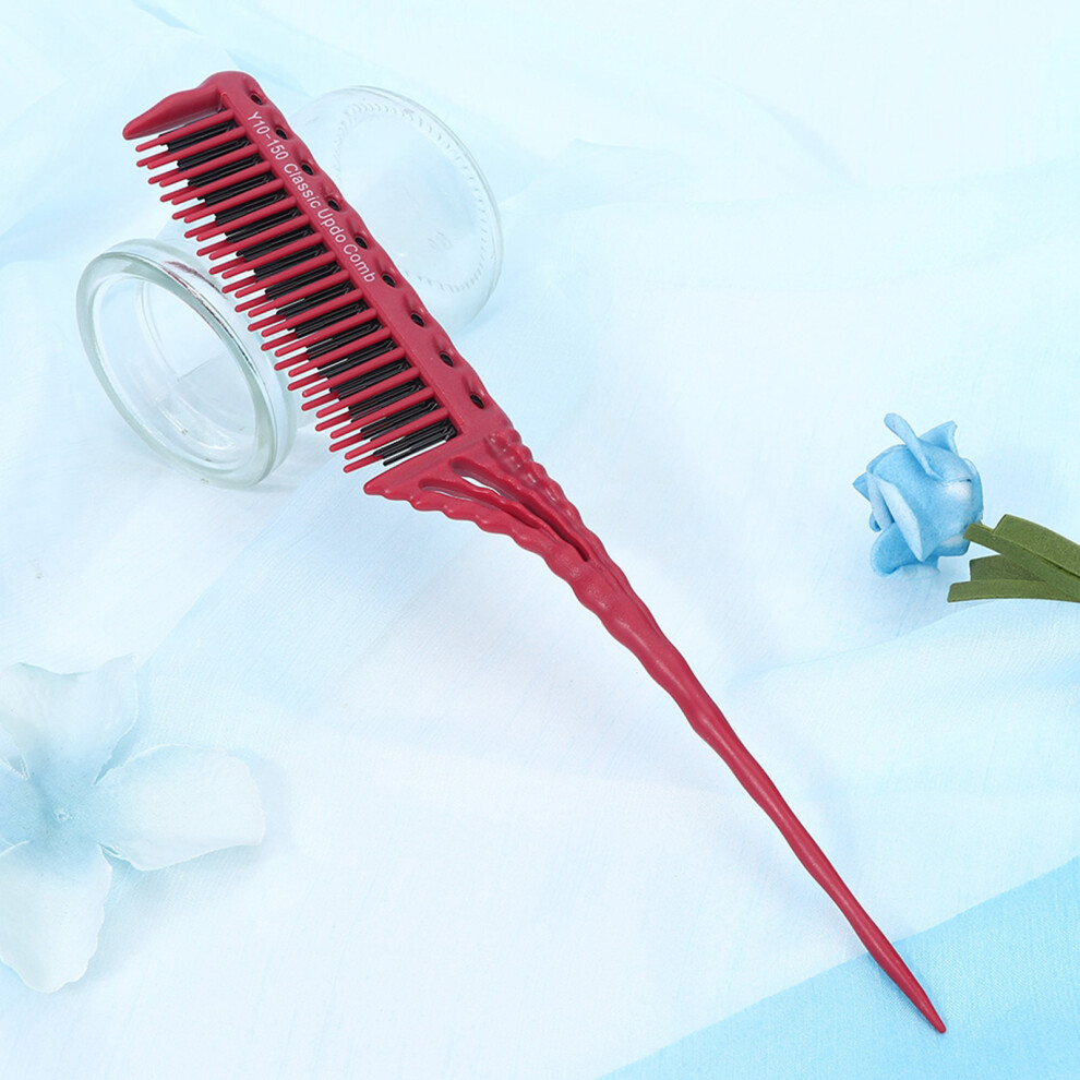 Unisex Red Hair Care Hair Styling Modeling Comb Lightweight Hair Salon Supplies Comb (Red)