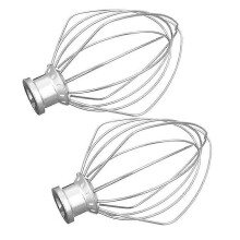 AD-2 Pack Stainless Steel Wire Whip Mixer Attachment for Kitchenaid K45WW Flour Cake Balloon Whisk Egg