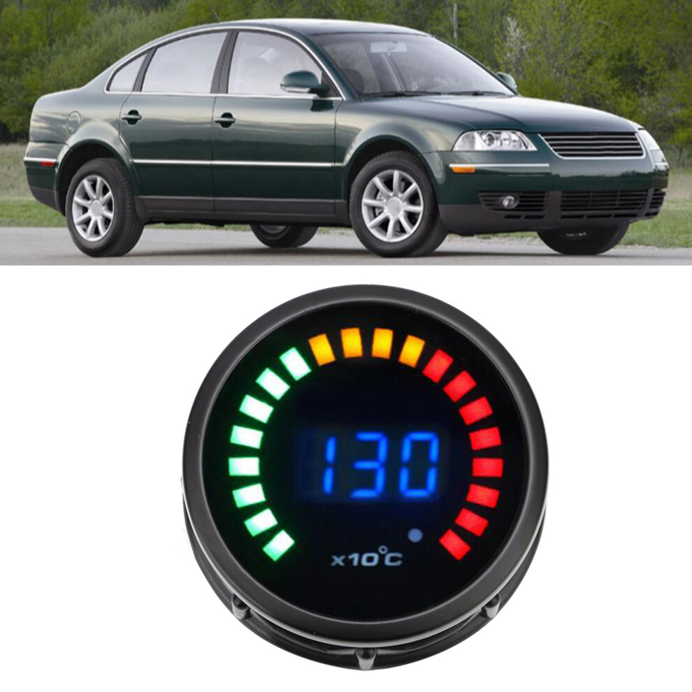Exhaust Gas Temp Gauge Auto Egt Temperature Meter 12V 20Leds Black 4371323948987