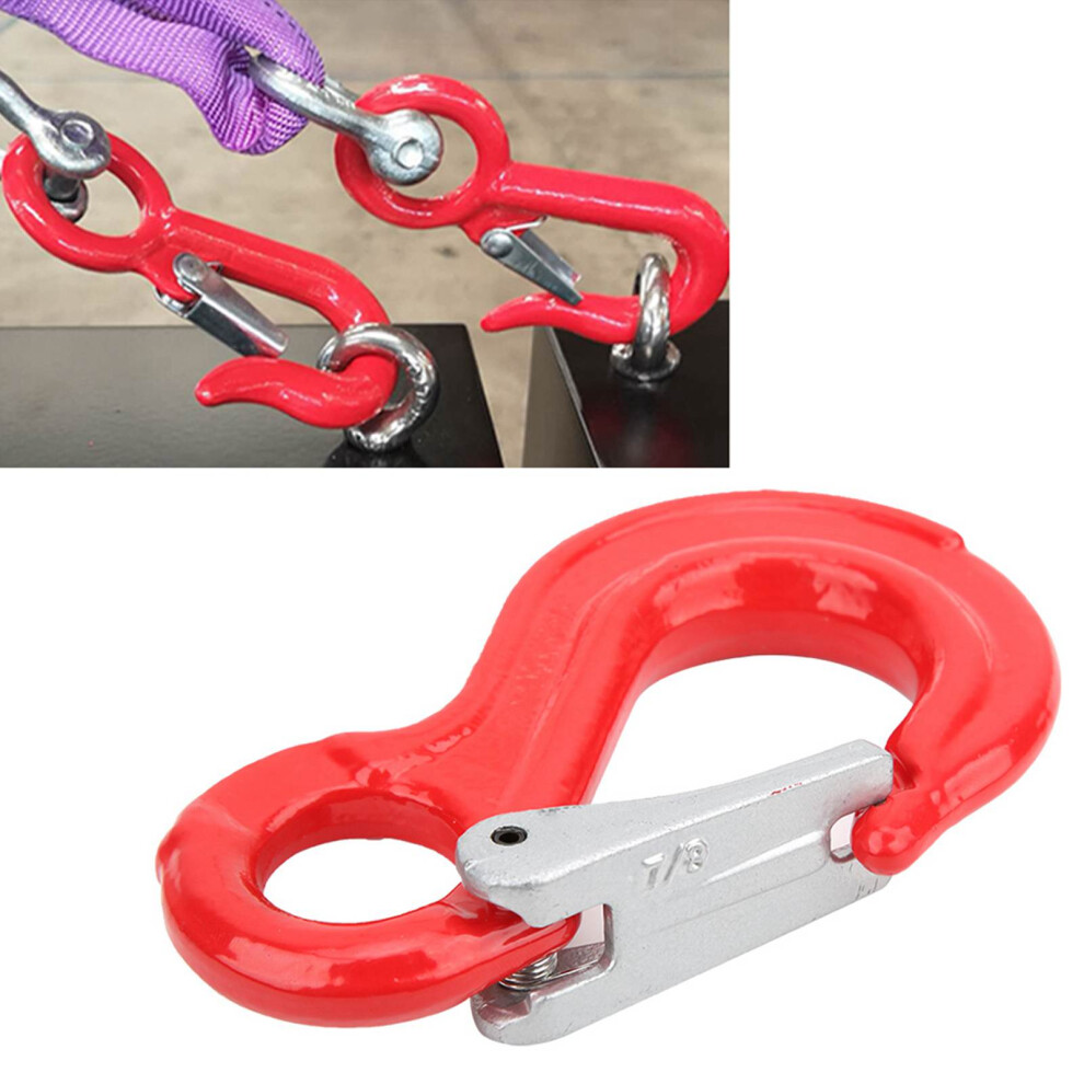 2Ton Round Fixed Eye Lifting Hook With Latch Alloy Steel Crane Hoist Hook For Ship Construction 7661323949907