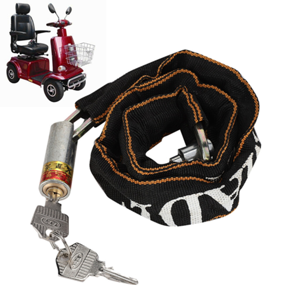 Anti Theft Motorcycle Mobility Scooter Chain Lock 80Cm/31.5In Security Bike Lock With 2 Keys 8791323952023