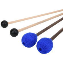 4 Pcs Marimba Mallet Yarn and Rubber Head Maple Wood Percussion Mallet for Marimba