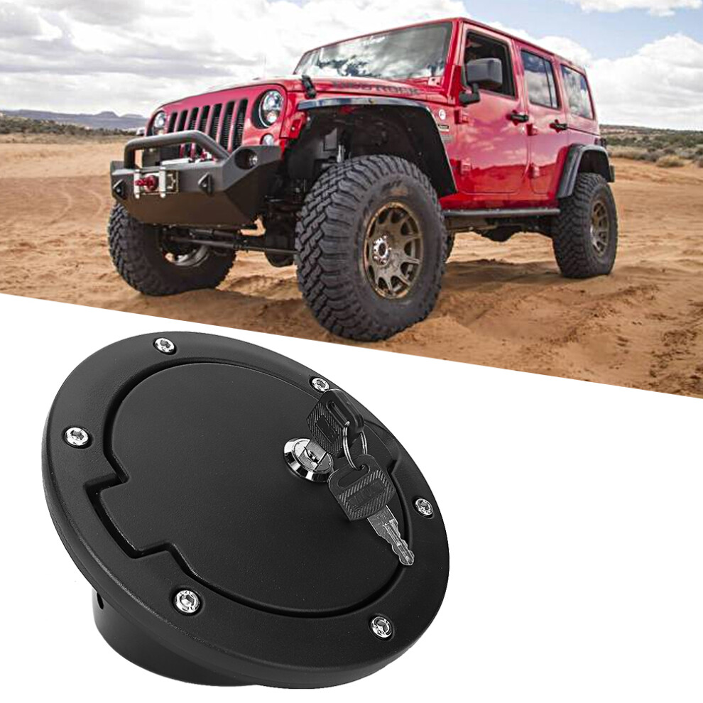 Fuel Tank Gas Cap Cover With Lock Fits For Jeep Wrangler Jk 2007-2017 4011323953689