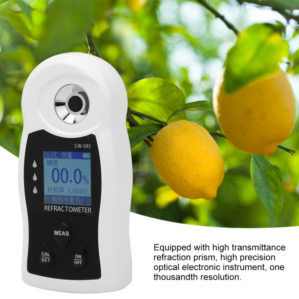 SW-593 Electronic Handheld Digital Display Sugar Sweetness Meter Saccharimeter Refractormeter for Sugar Fruit-image-OPC-PHWDHHR-NEW