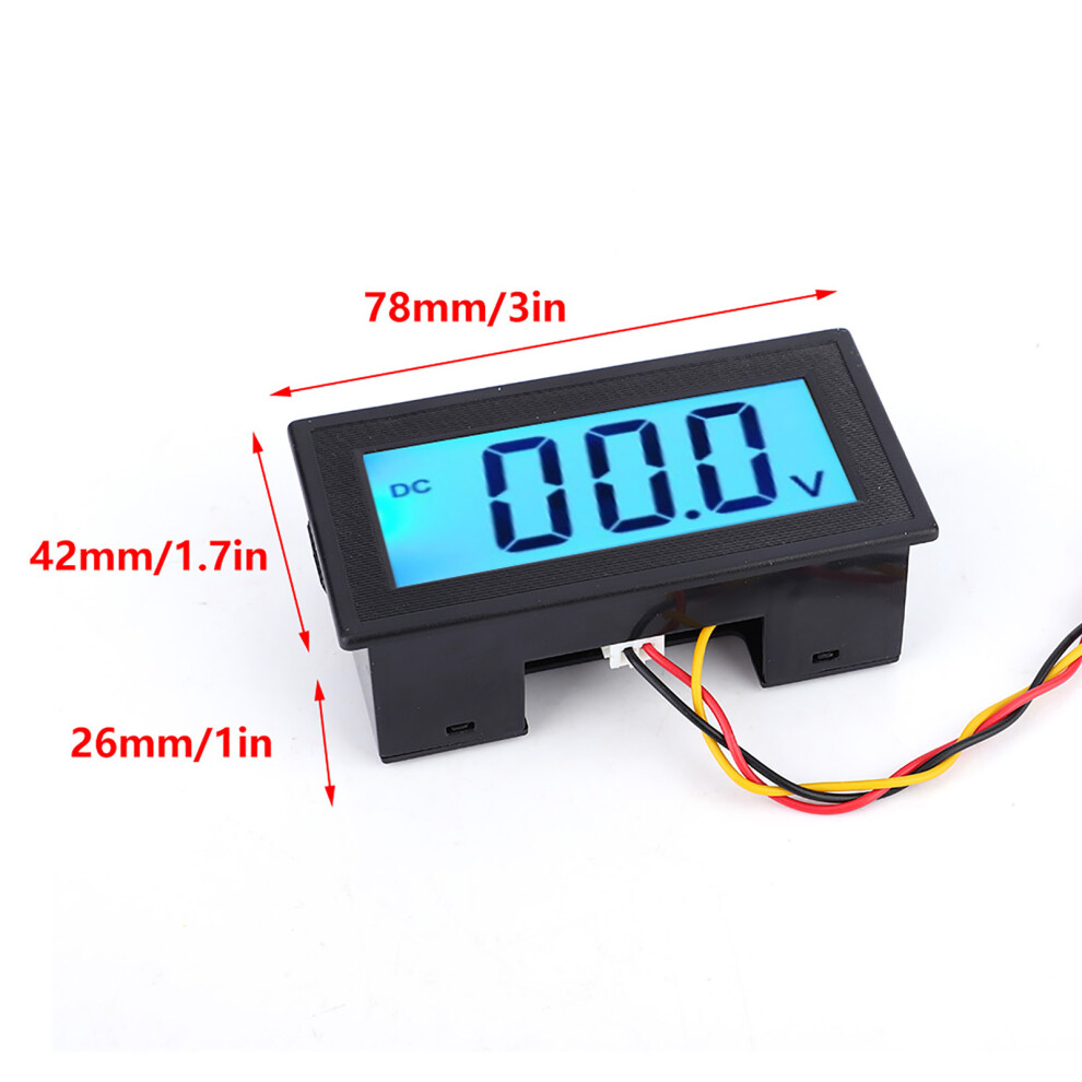Yb5135db Lcd Digital Display Three Wire Voltage Meter Monitor Voltmeter 8711323954377