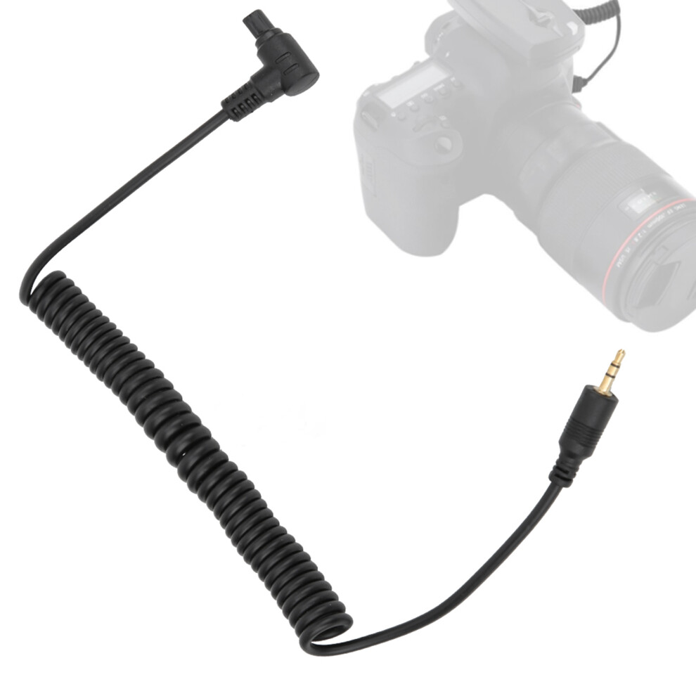 Youpro N3 Camera Shutter Flash Trigger Connecting Line Spring Wire For Canon 7D 5D 10D 1D Black 9451323953589