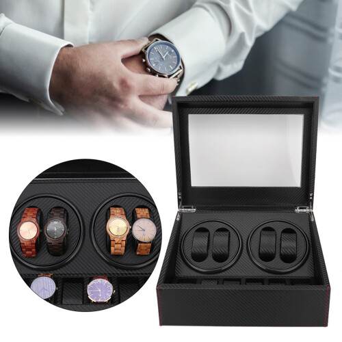 4+6 Automatic Watch Winder Box Display Storage Box for Wristwatch Mechanical Watch