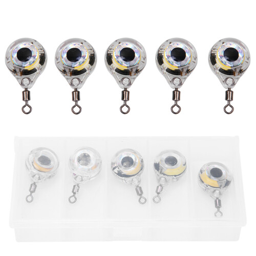 5 Stück LED Unterwasserfischbeleuchtung Lockrute Köder 1,5 cm Mehrfarbig 1
