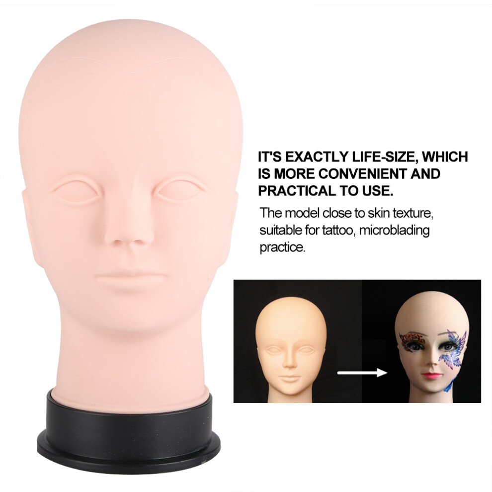 Unisex Soft Massage Makeup Practice Mannequin Head Model Cosmetology Training Wig Hat Display