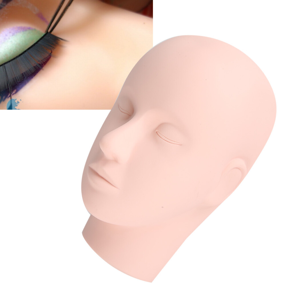 Soft Silicone Makeup Micro Blading Eyelashes Grafting Practice Mannequin Training Head