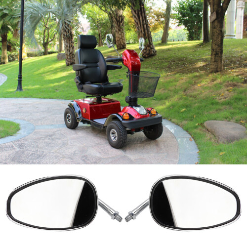 1Pair Electic Mobility Scooter Rear View Glass Reflective Mirror Modified Accessory 2