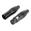 5 Pair 3 Pin XLR Plug Audio Socket Cannon Connector Black 15