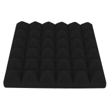 6 Stück schwarze Pyramiden-Schallabsorberplatten 30x30x5cm