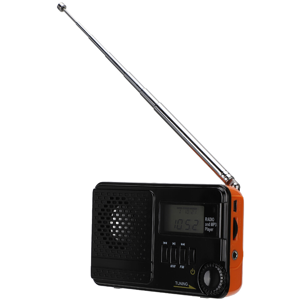 Portable Multifunctional Mp3 Player Usb Tf Input Fm Mw Radio Receiver With Built In Speaker 4941323960991