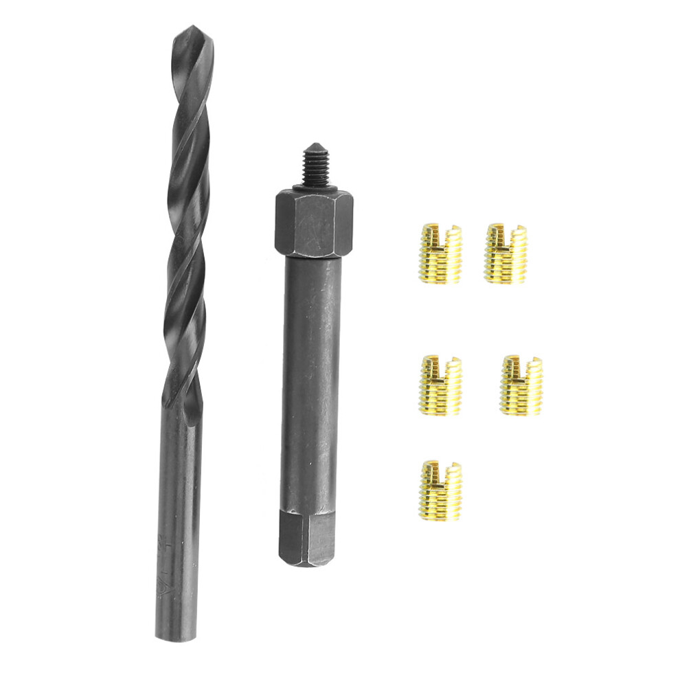 12Pcs M5 X 0.8 Thread Repair Kit Self Tapping Thread Inserts Tool Set 9371323961318