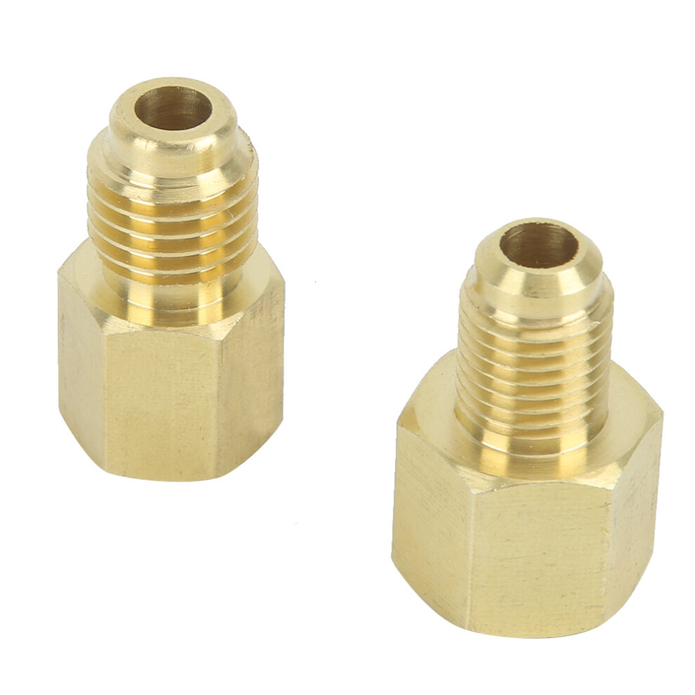 2Pcs 1/2Acme Brass Refrigeration Adapter Refrigerant Vacuum Pump Port Connector Accessory 7891323965502