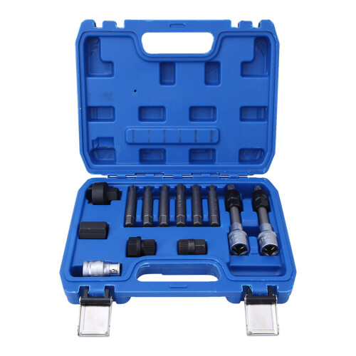 13pcs Alternator Freewheel Pulley Removal Socket Bit Set Service Hand Tool Kit 1