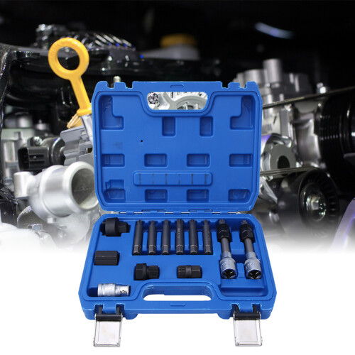 13pcs Alternator Freewheel Pulley Removal Socket Bit Set Service Hand Tool Kit 2