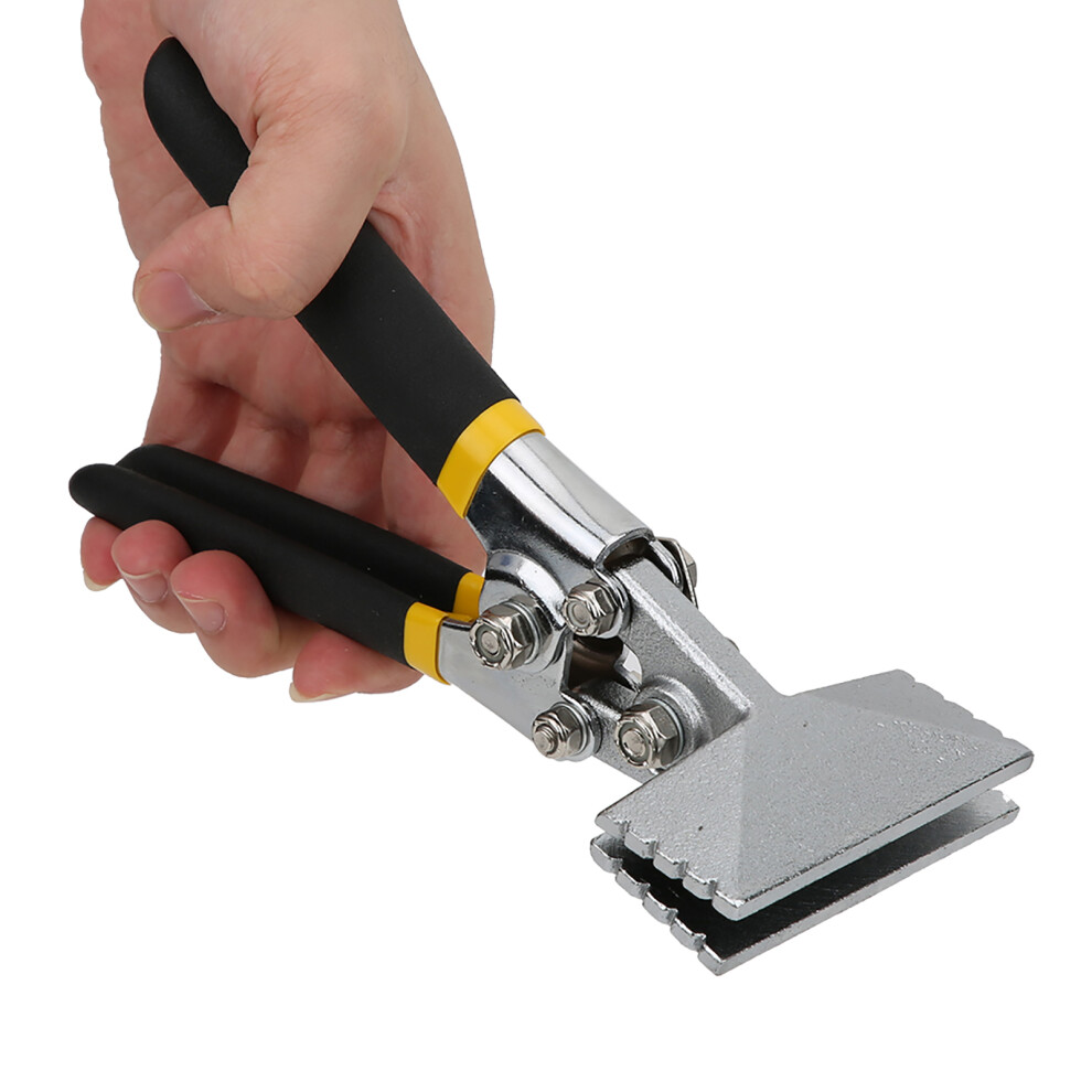 Metal Sheet Bending Pliers Manual Sheet Metal Clamp Seamer Non-Slip Handle Seaming Pliers(Straight ) 9401323968342