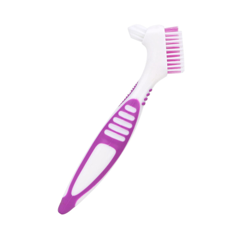 2pcs Denture Cleaning Brush Oral Care Double Sided Toothbrush Removes Plaque