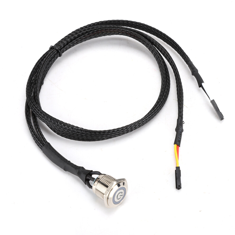 Desktop Computer Host Switch Cable Metal Button Metal Led Power Buttonred 4671323973225