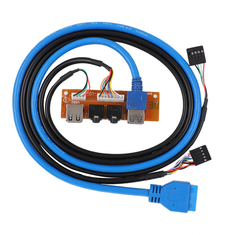 Computer Chassis Case Front Panel Audio Interface Panel Usb3.0/2.0 With Cable 7651323973248