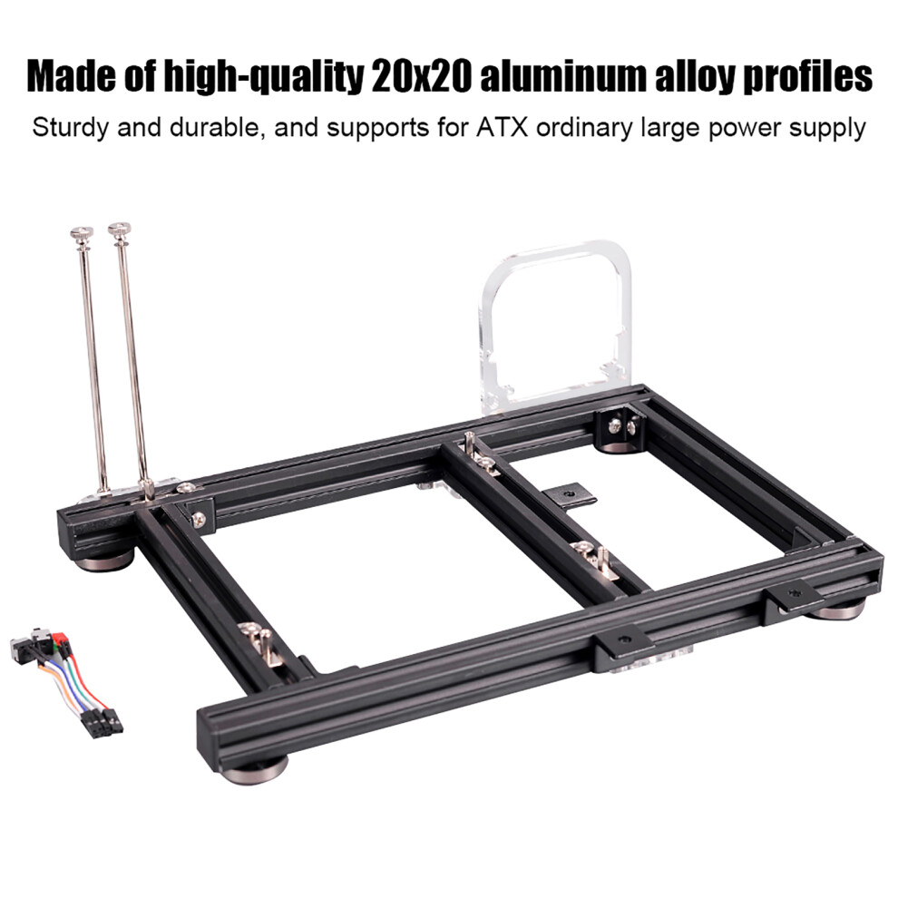 Diy Open Frame Heat Dissipation Aluminum Alloy Computer Pc Case Chassis For Itx ( S) Black 7611323973563