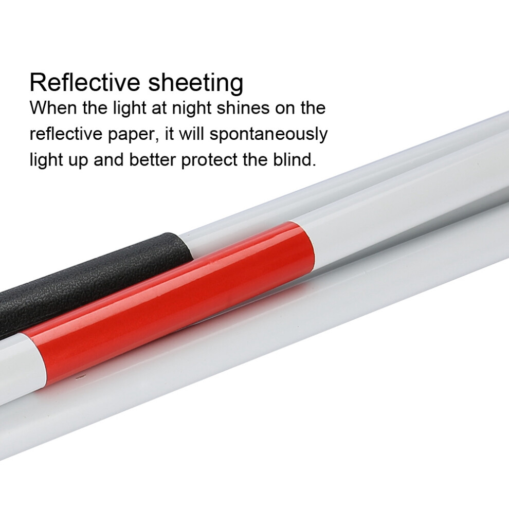 Folding Foldable Reflective Cane Crutch Portable Anti Shock Guide Walking Stick Blind People