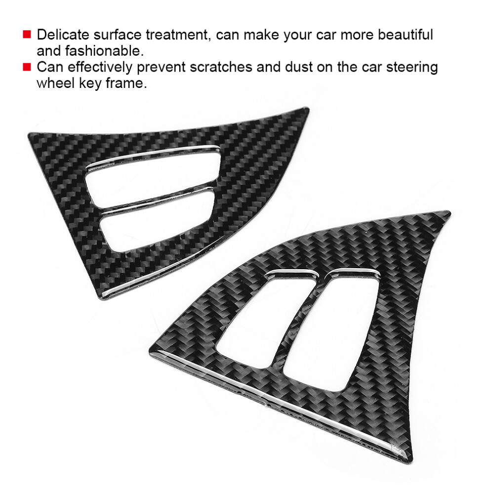 2Pcs/Set Carbon Fiber Steering Wheel Frame Cover Trim Left Hand Driving Fit For E70 X5 2008-2013 8741323973870