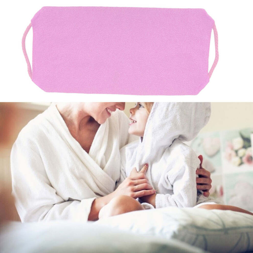 Exfoliating Rubbing Washcloth Elastic Shower Body Scrub Cleaning Massage Bath Towel StrapPink