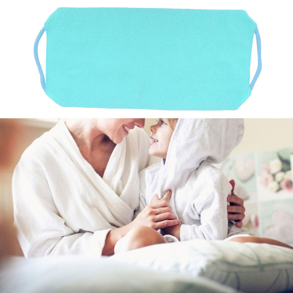 Exfoliating Rubbing Washcloth Elastic Shower Body Scrub Cleaning Massage Bath Towel StrapBlue