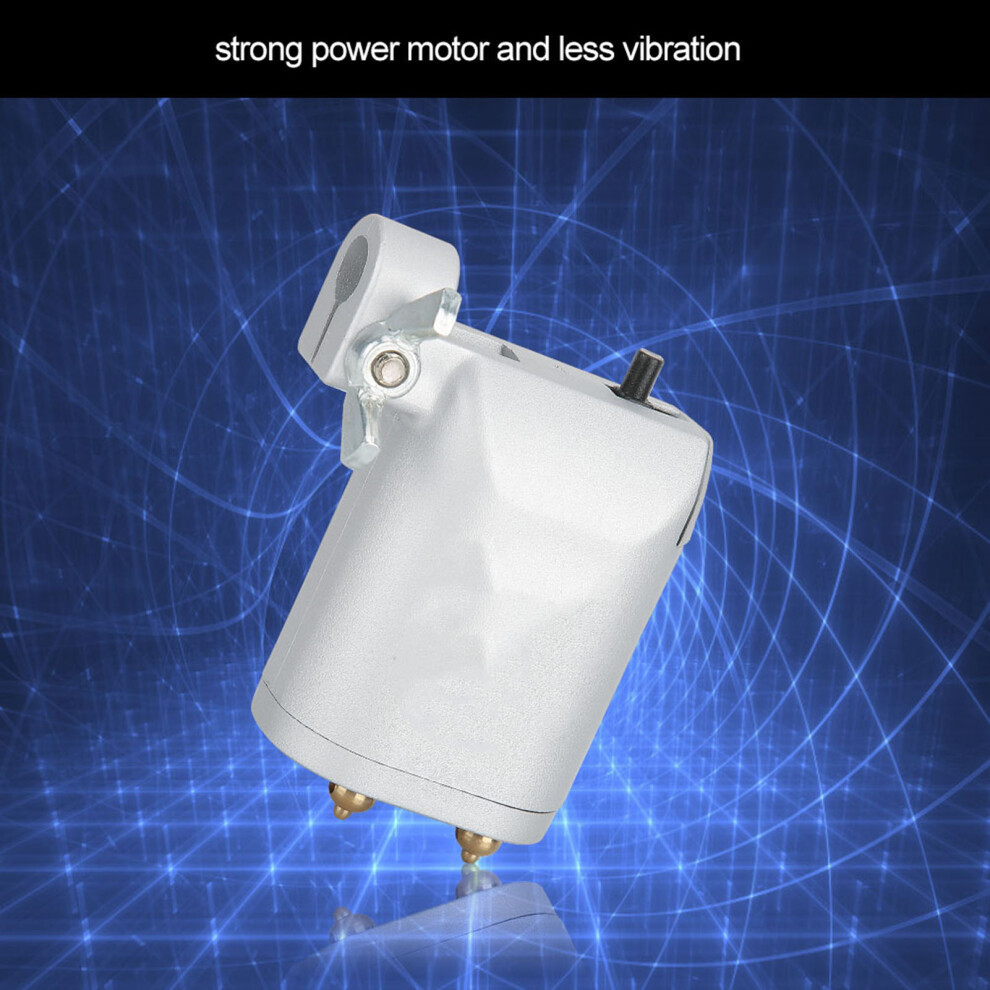 Strong Motor Plastic Steel Rotary Tattoo Machine Liner Shader Gun Permanent Makeup ToolSilver