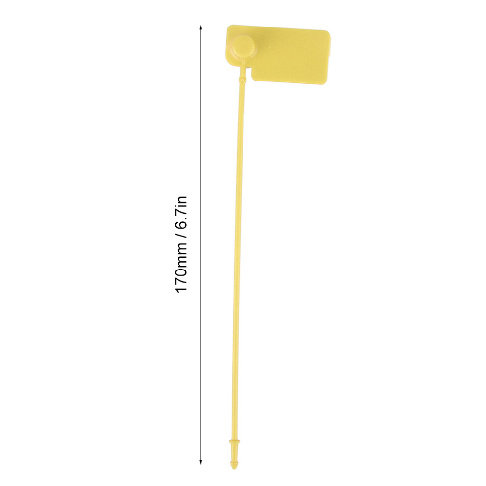 100Pcs Disposable Label Cable Colourful Identification Mark Signs Ties Anti Theft Self Locking Tie(Yellow ) 8461323979305