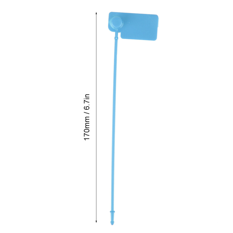 100Pcs Disposable Label Cable Colourful Identification Mark Signs Ties Anti Theft Self Locking Tie(Blue ) 5001323979290
