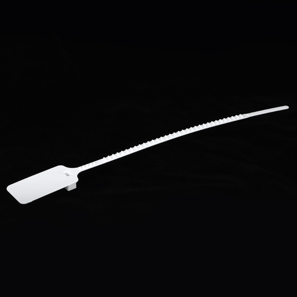 100Pcs Anti Theft Disposable Label Cable Tie Identification Mark Signs Self Locking Ties(White ) 4121323979265