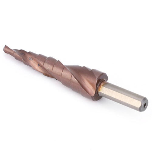 Step Drill Bit Cobalt Coating High Speed Steel M35 Triangular Shank Hole Opening Tool4-12(9 steps) 2