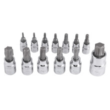 13Pcs Torx Star Bit Socket Set 1/2inch 3/8inch 1/4inch Drive