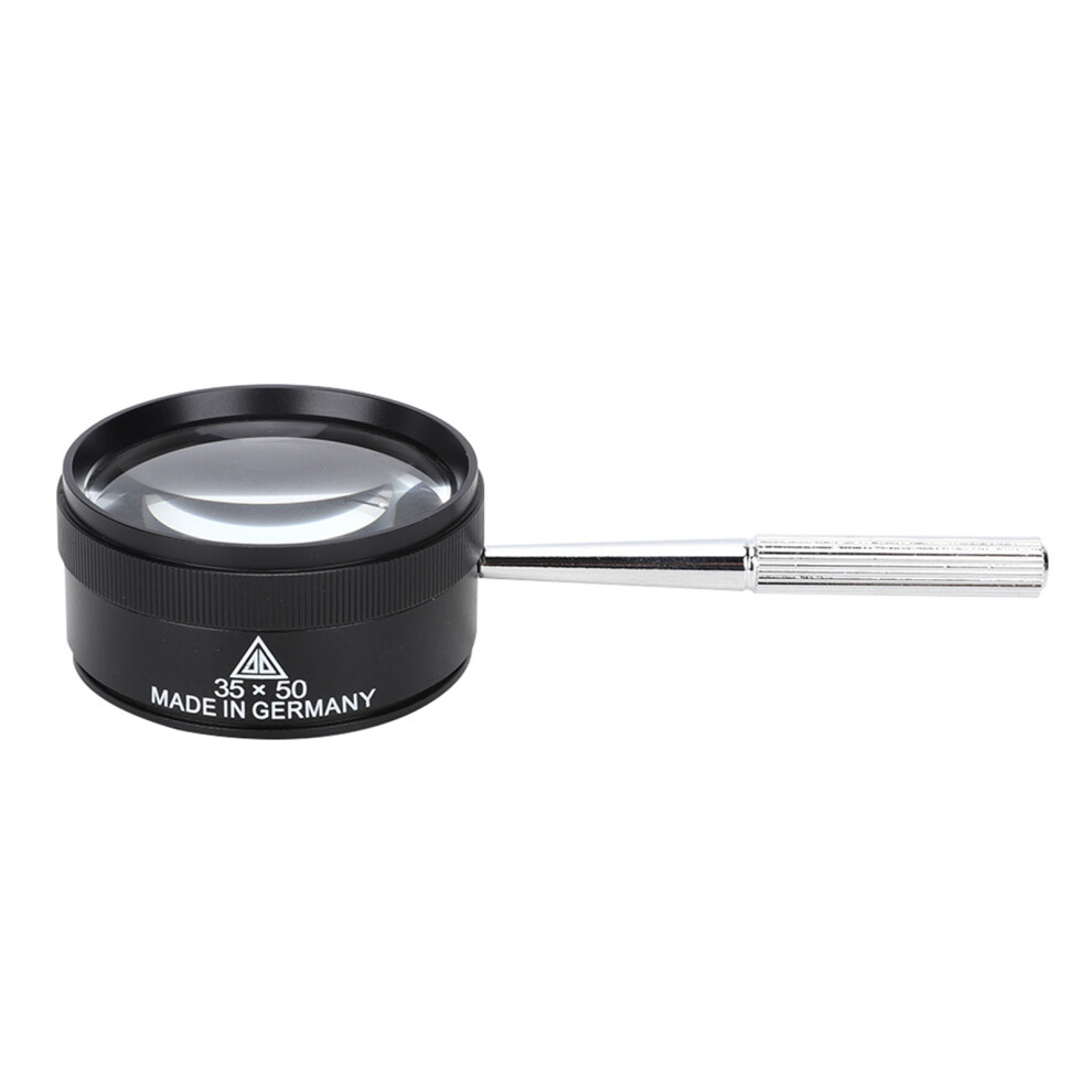 35X 50mm Portable Handheld Magnifier Magnifying Glass with Handle for Jewelry Identification Reading