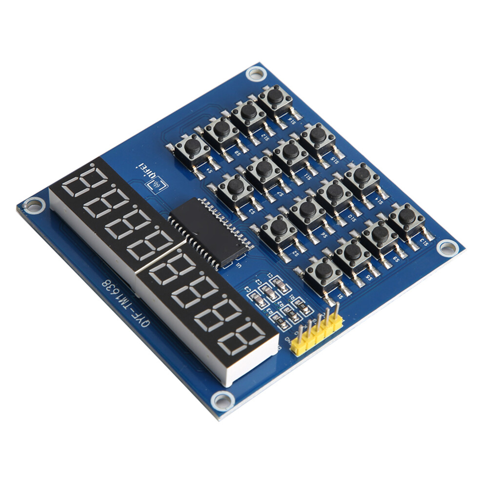 Tm1638 3-Wire Mcu Control 8-Bit Led 16 Keys Keyboard Scanning And Display Module For Arduino 9471323983546