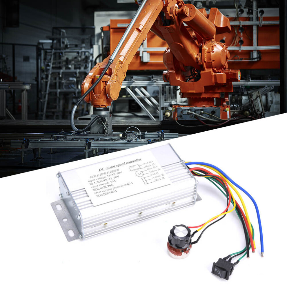 12Vâ60V 70A Pwm Dc Motor Speed Controller Reversible Forward/Reverse Rotation 8171323984277