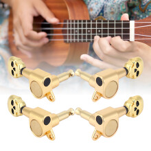 4 Stück Goldene Schädel Ukulele-Stimmwirbel Zinklegierung Maschine Köpfe