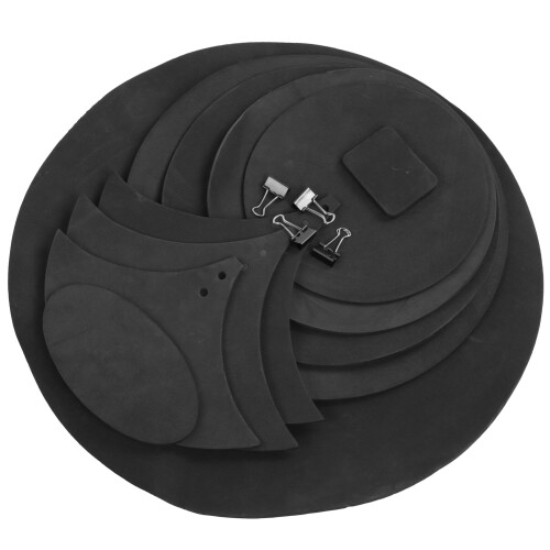 14 Pcs Drum Practice Pad EBR Material Drum Mute Practicing Pad for Player 2
