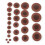26pcs Multi Size Sax Leather Pads Replacement Set for Alto Saxophone 2