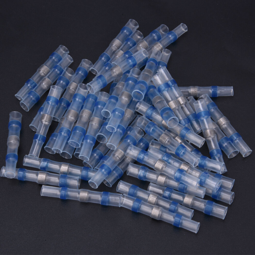 50Pcs Heat Shrink Butt Connector Terminal Waterproof White Solder Sleeve Electrical Supplies 16-14Awg 7891323986347