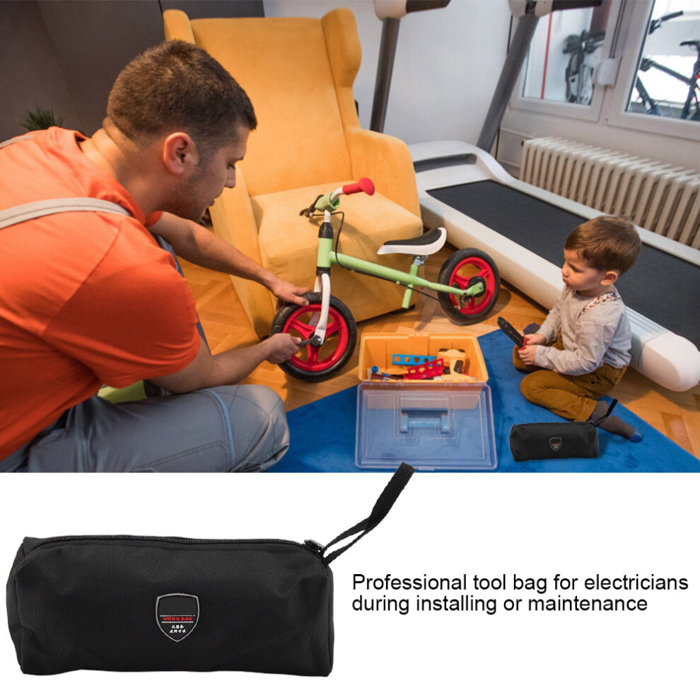 Multifunction Tool Bag Portable Hardware Electrician Screwdriver Spanner Storage Pouch(Black) 8731323988561