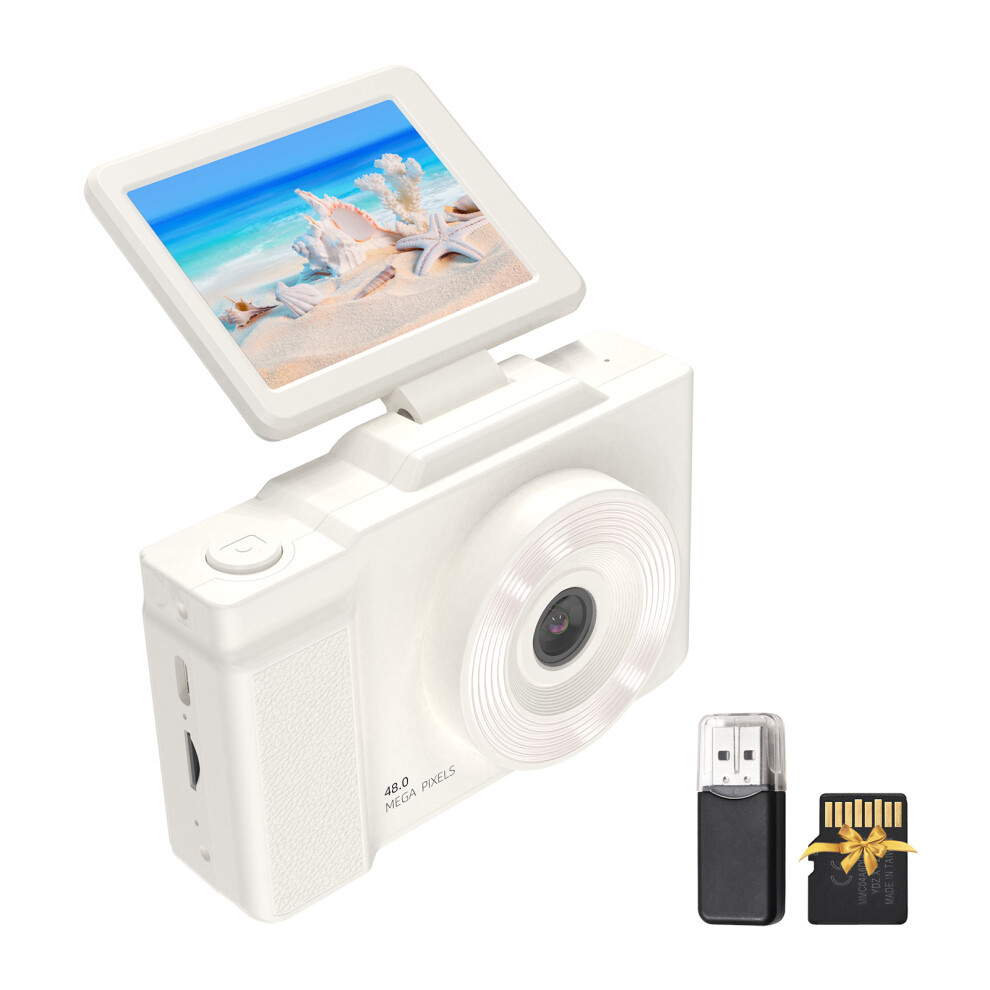 1080P Digital Camera For Kids Digital Video Camera 48Mp 2.8 Inch Rotatable Ips Screen Auto Focus 16X Zoom With Led Fill 32Gb Tf Card Light 4681323987061