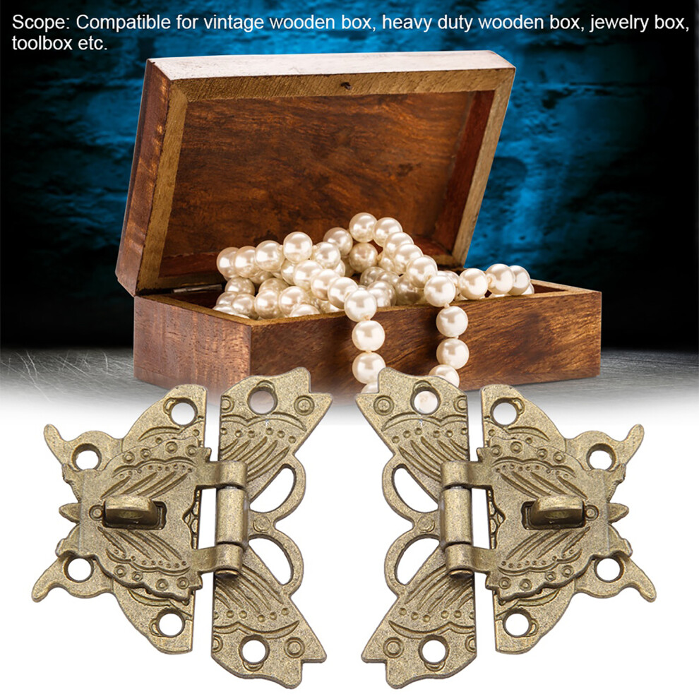Antique Retro Vintage Decorative Latch Hasp Pad Lock For Wooden Jewelry Box Cabinet 5081323988553
